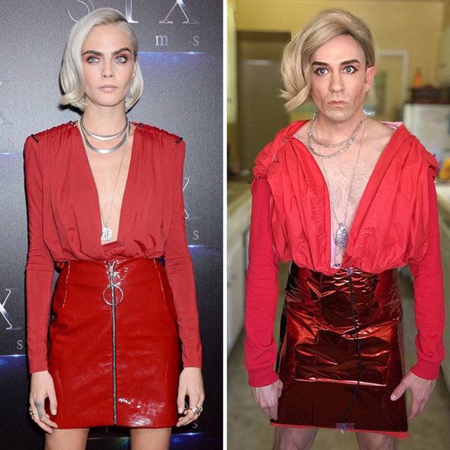 Ünlülerin Fotoğraflarını Taklit Eden Adam Güldürdü 14