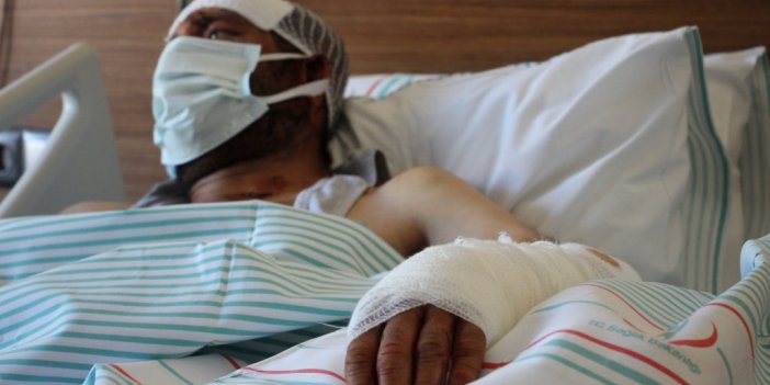 Ayı saldırısı sonucu hastanelik olan şahıs, dehşet anlarını anlattı