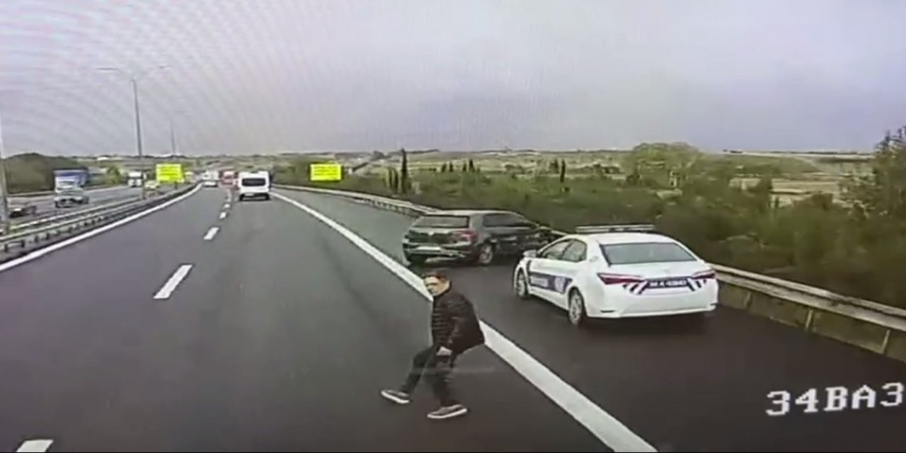 TEM Otoyolunda doktorun hayatını kaybettiği kaza anı kamerada