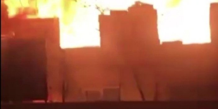 Ümraniye’de iş yeri alevlere teslim oldu