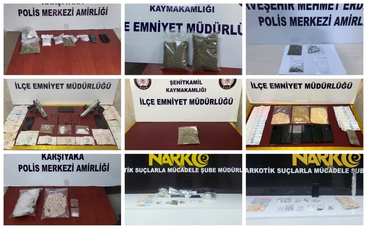 Gaziantep’te 1 haftada 33 uyuşturucu satıcısı tutuklandı