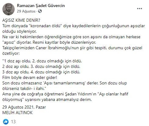 Aşı karşıtı öğretim üyesi koronadan öldü iddiası