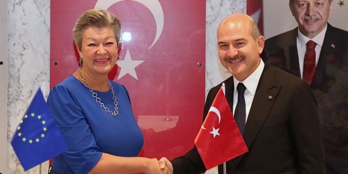 İçişleri Bakanı Soylu AB İçişleri Komiseri Johansson’ı kabul etti