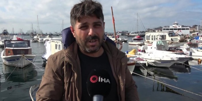 Pendik’te balıkçıların oltasına takılan yapışkan madde tedirgin etti