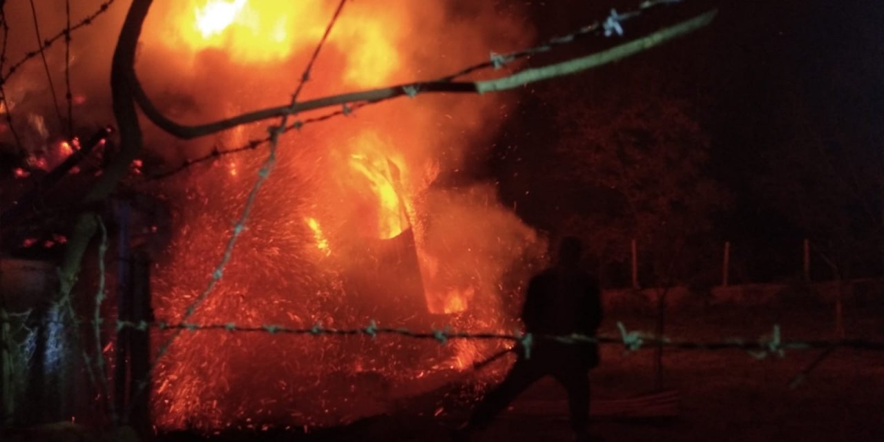 Erzurum’da alevler geceyi aydınlattı: 2 ev, 5 ahır ve 1 kiler kül oldu