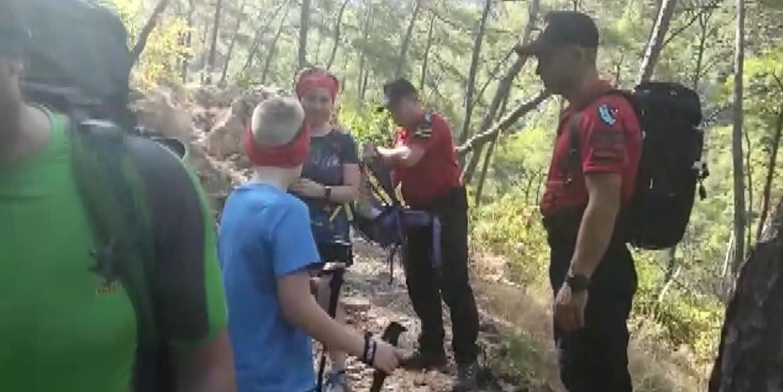 Jandarma Likya Yolu’ndaki Turistleri Tahliye Etti