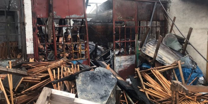 Kereste atölyesinde çıkan yangın itfaiye ekiplerince söndürüldü