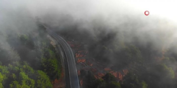 Kazdağları’nda bulut şelalesi