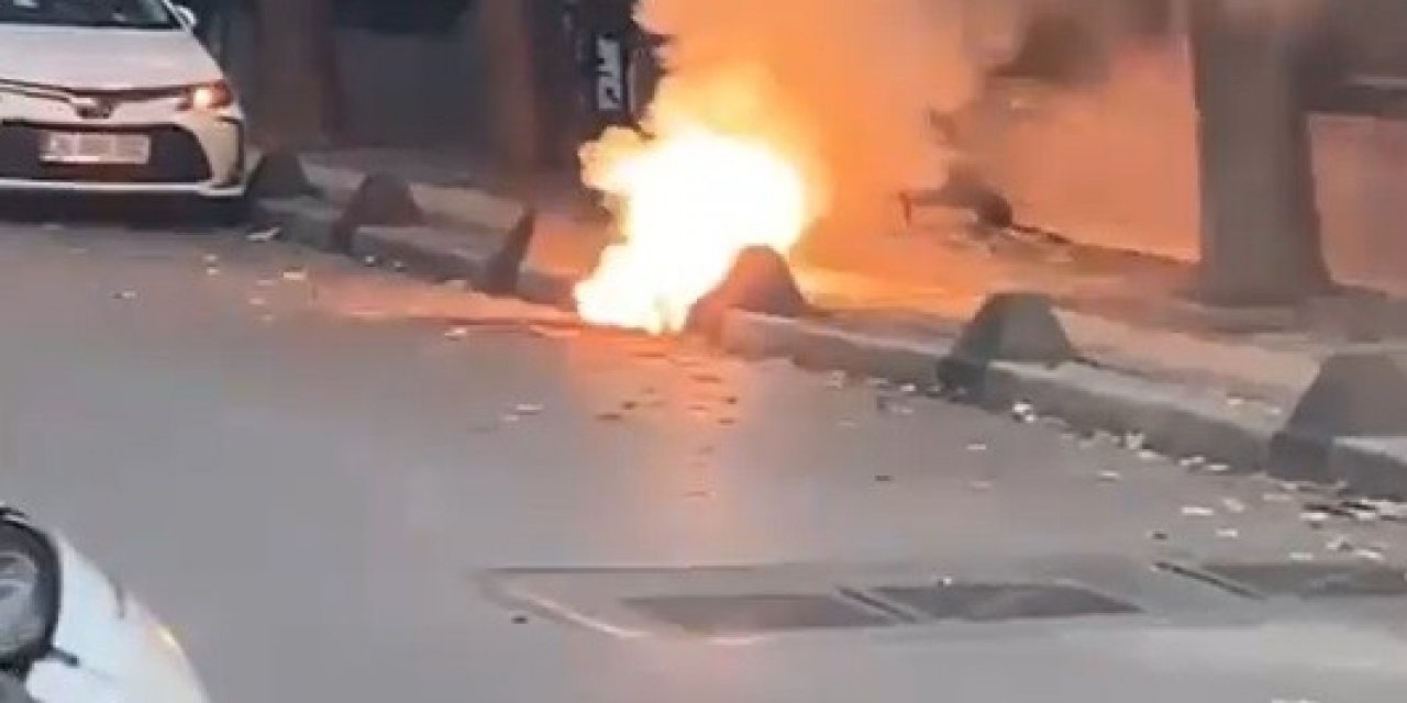 Bakırköy’de yer altı kabloları alev alev yandı