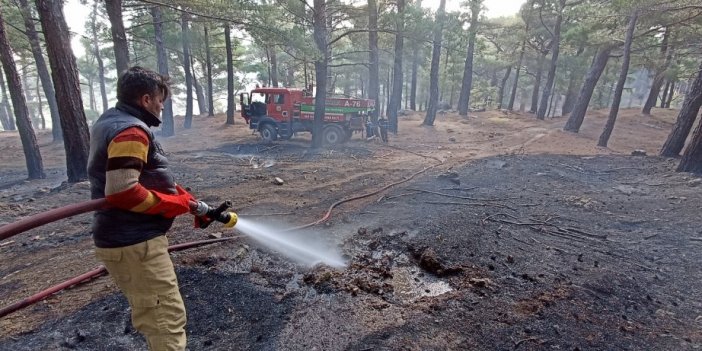 Kazdağları’nda 7 hektar ormanlık alan yangında zarar gördü