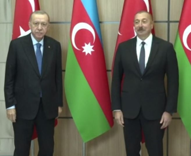 Cumhurbaşkanı Erdoğan, Azerbaycan Cumhurbaşkanı Aliyev ile görüştü