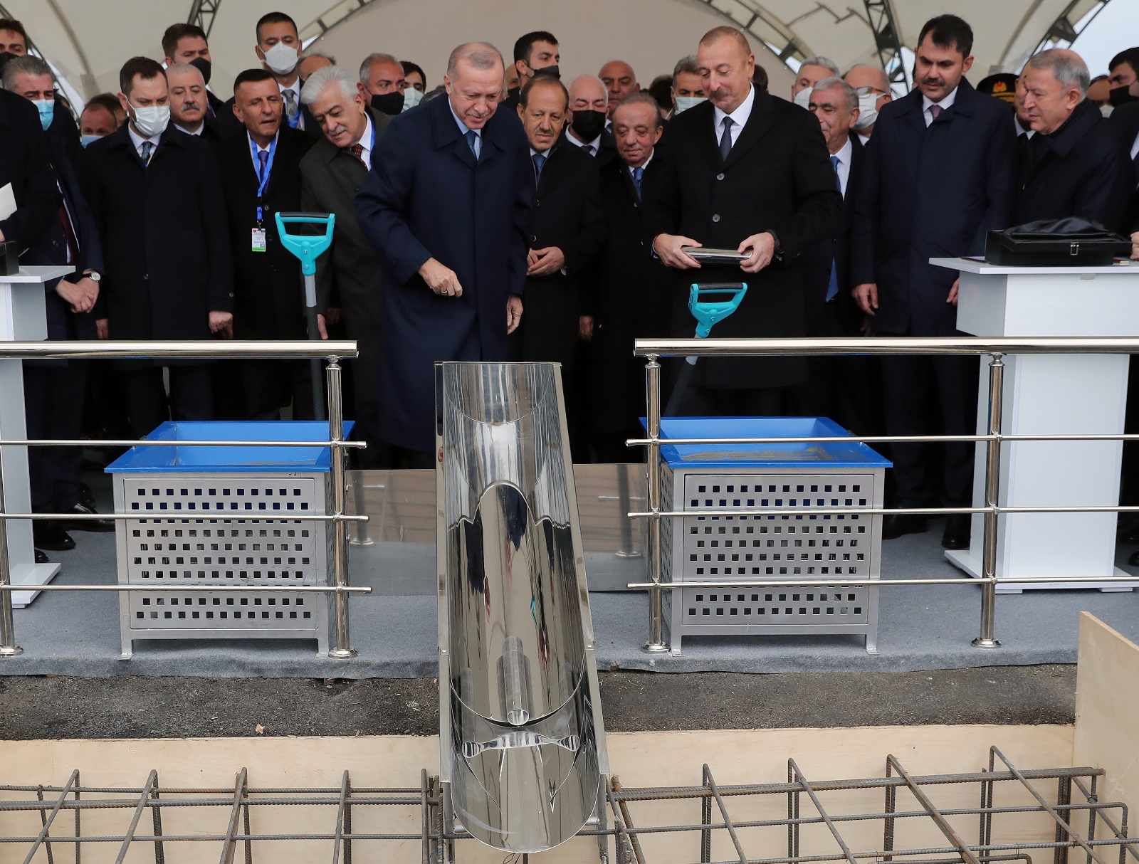 Erdoğan ve Aliyev, Karabağ’da Kara Yollarının Temel Atma Törenine Katıldı