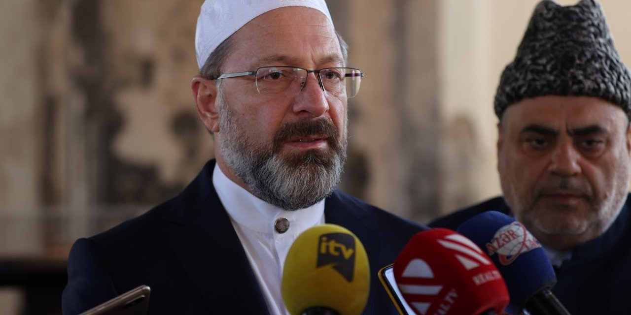 Diyanet İşleri Başkanı Erbaş, Azerbaycan’ın Ağdam kentini ziyaret etti