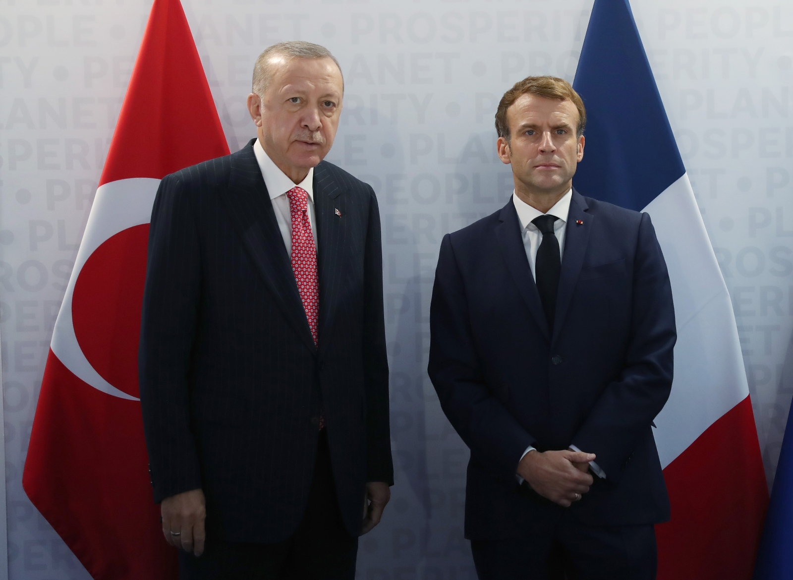 Cumhurbaşkanı Erdoğan, Macron ile görüştü