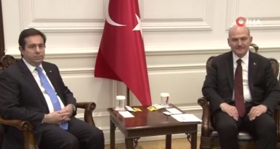 Bakan Soylu, Yunan Bakan Mitarachi’yi kabul etti