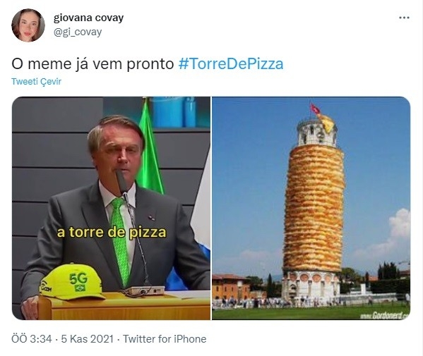 Pisa Kulesi’ne "Pizza" Diyen Bolsonaro Sosyal Medyada Alay Konusu Oldu