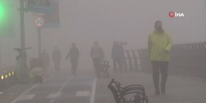 Sis nedeniyle görüş mesafesi düştü