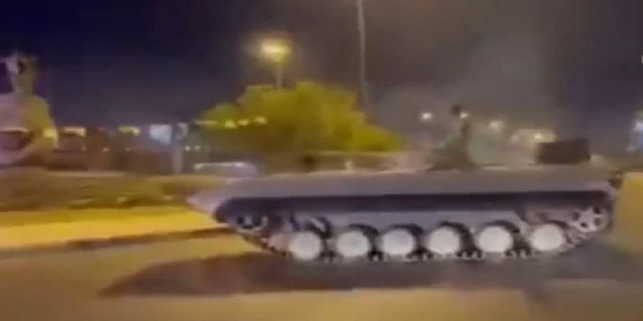 Irak'ta asker, zırhlı askeri araçla drift yaptı