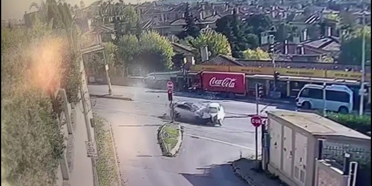 Tuzla’da baba ve oğulun öldüğü feci kaza kamerada