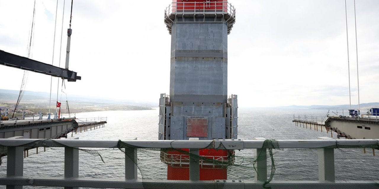 1915 Çanakkale Köprüsü, son tabliye montajına hazır