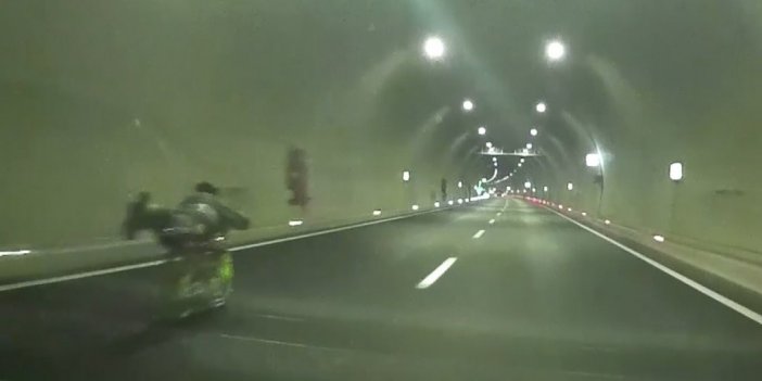 Motosikleti yatarak sürdü