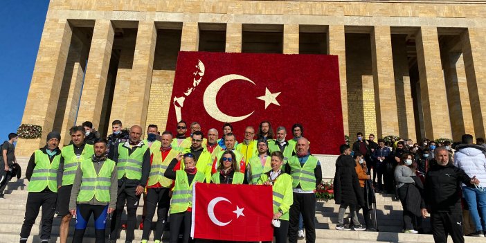 ATA’NIN HUZURUNA ÇIKMAK İÇİN 630 KM PEDALLADILAR