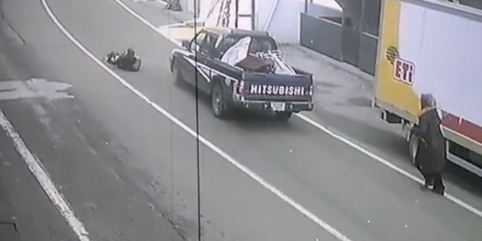 Rize’de 11 yaşındaki kız çocuğuna kamyonet böyle çarptı