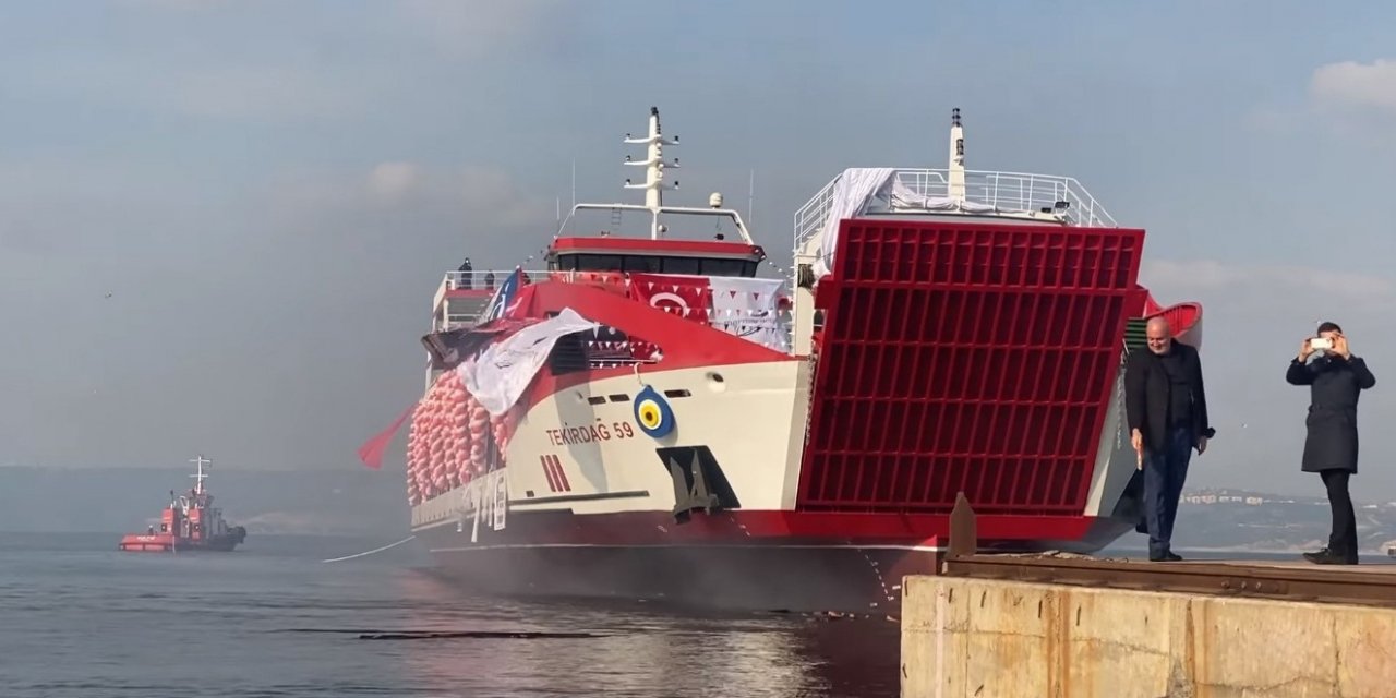 Ro-Ro gemisi “Tekirdağ 59” denize indi