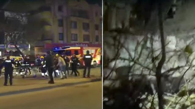 Ankara'nın Keçiören ilçesinde bir binada bilinmeyen bir nedeniyle patlama meydana geldi