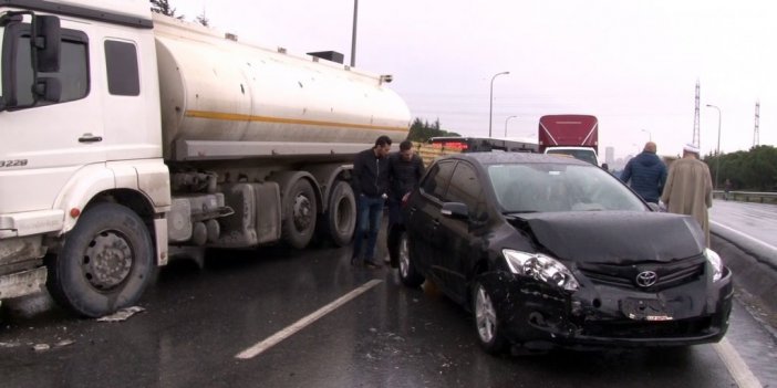 Başakşehir’de 9 araç birbirine girdi: 1 yaralı