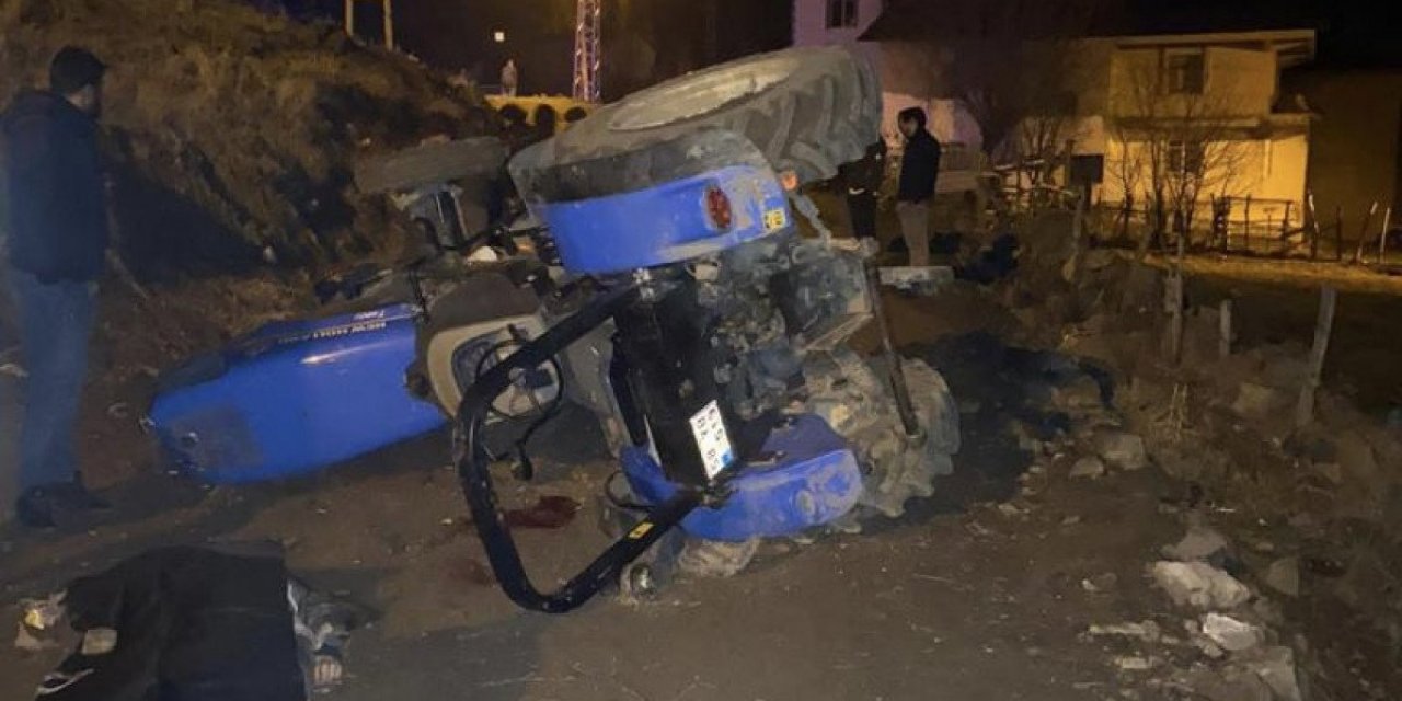Sivas'ta traktörün devrilmesi sonucunda sürücü yaşamını yitirdi