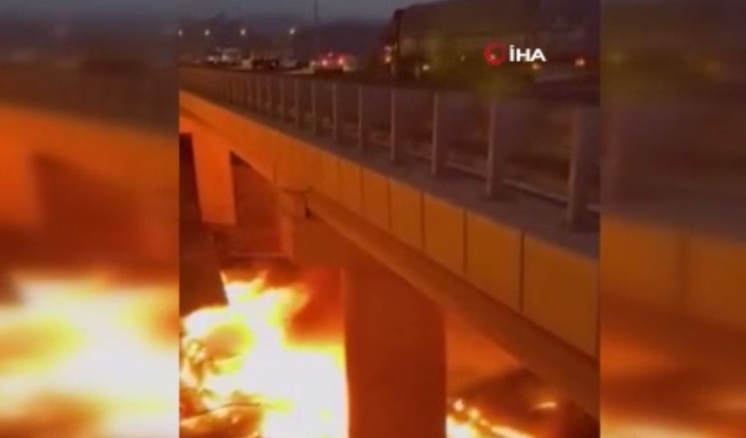 Köprüden düşen tır alev alev yandı: 2 ölü, 1 ağır yaralı
