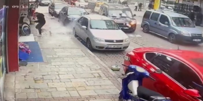 Ölümün teğet geçtiği anlar kamerada