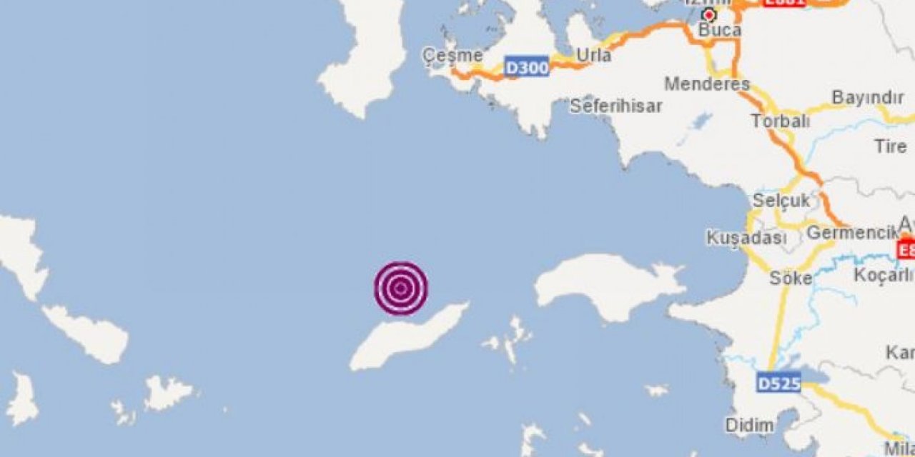Ege Denizi'nde 5.1 büyüklüğünde deprem
