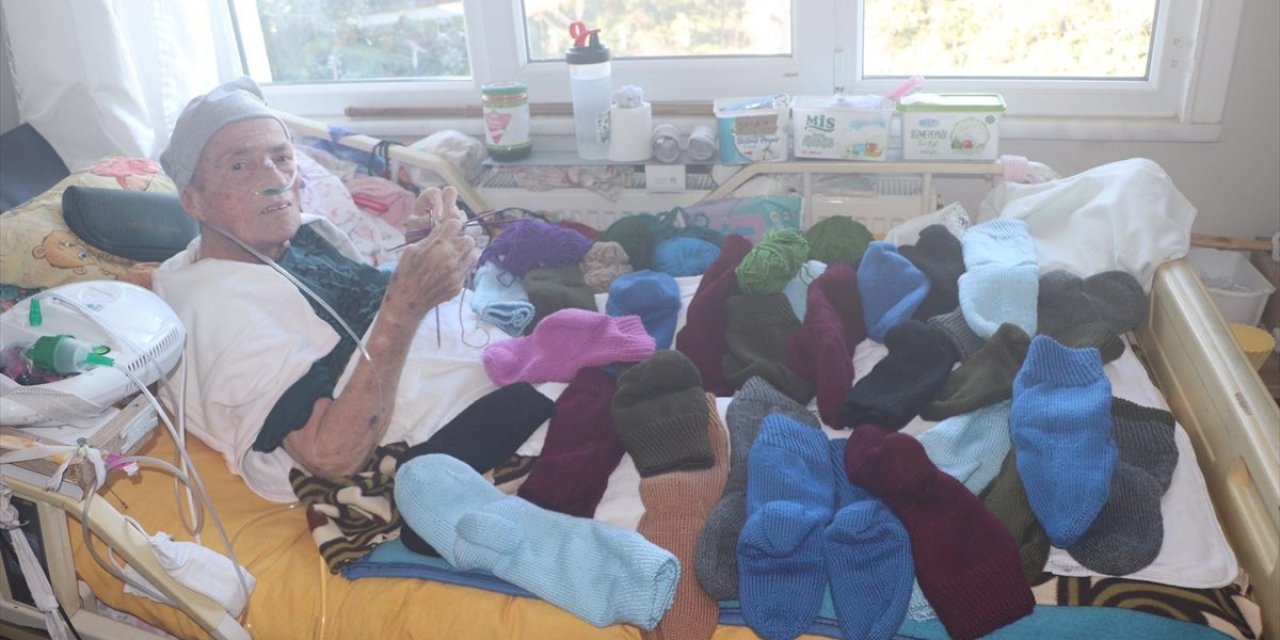 Rize'de KOAH hastası Meliye Nine'den Mehmetçik'e destek