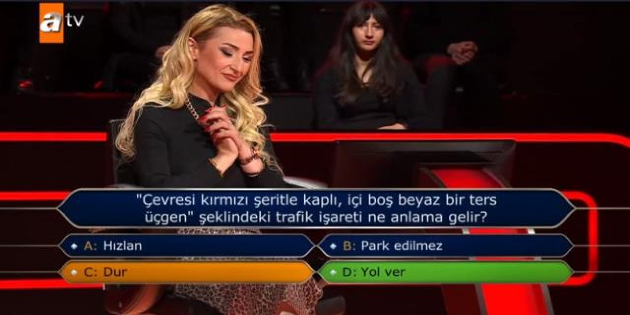 Sürücülük dersi veren yarışmacı, Kim Milyoner Olmak İster'deki trafik sorusunda elendi