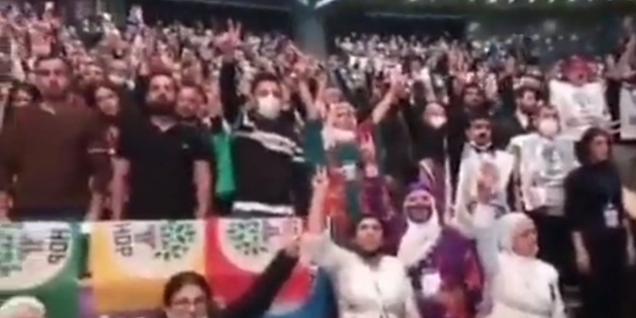 HDP'nin İstanbul Kongresi'nde terör örgütü PKK'nın marşı okundu