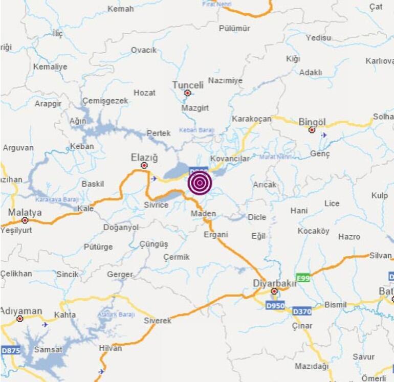 Elazığ'da peş peşe depremler