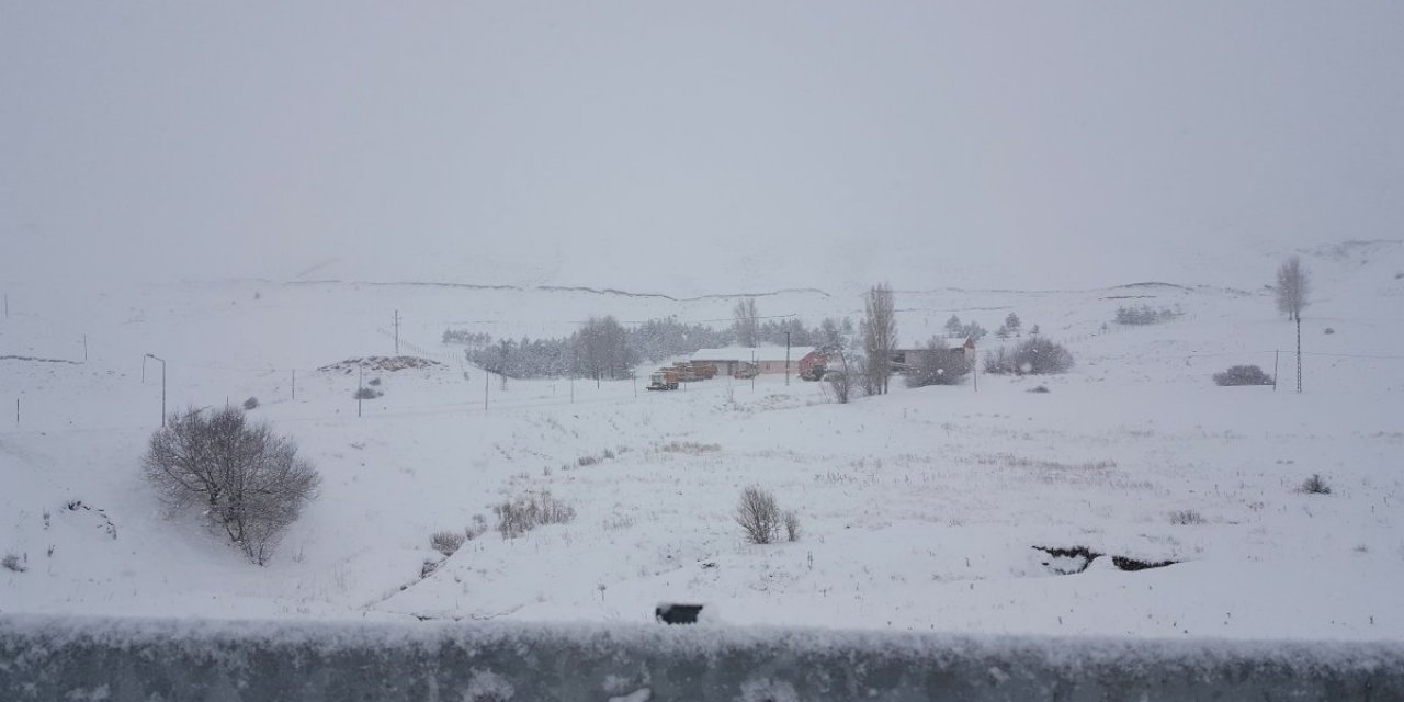 Kop Dağı'nda kar yağışı, ulaşımı olumsuz etkiledi