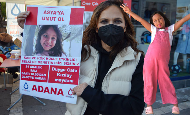 Kızının umuduna can bulabilmek için İzmir'den Adana'ya geldi