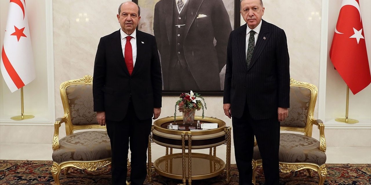 Cumhurbaşkanı Erdoğan, KKTC Cumhurbaşkanı Tatar İle Görüştü