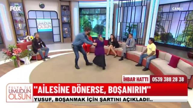 Başkasına kaçıp bir de çocuk yapan kadın, eşine "Boşanacak benden" diye bağırarak stüdyoyu karıştırdı