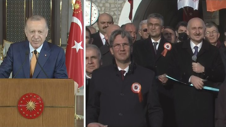 Pirinkayalar Tüneli'nin açılışını gerçekleştiren Erdoğan, çevre düzenlemesini yetersiz buldu