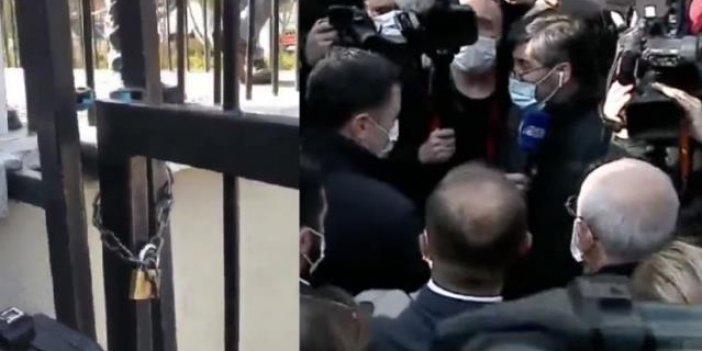 Kılıçdaroğlu, MEB'e giremedi! Bakanlığın kapıları zincirlendi