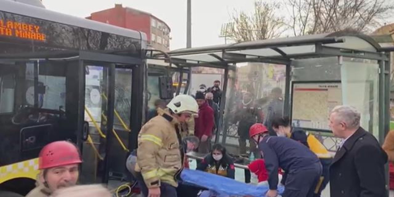 İstanbul Eyüpsultan'da İETT otobüsü durağa daldı, çok sayıda yaralı var