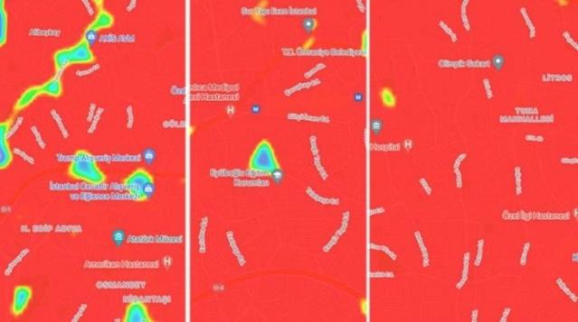 İstanbul kıpkırmızı! HES uygulamasında yeşil bölgeler neredeyse hiç yok!