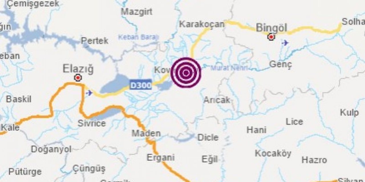 Elazığ'da 4 büyüklüğünde deprem
