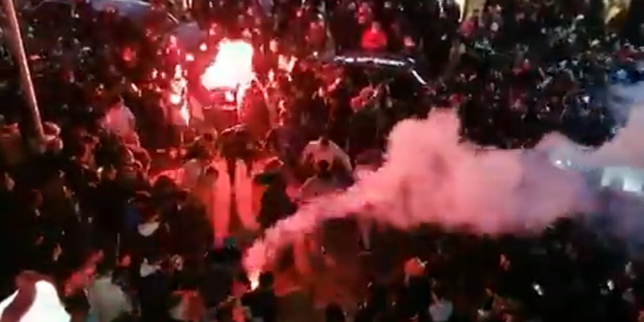 Trabzonspor taraftarı Galatasaray galibiyetini kutladı