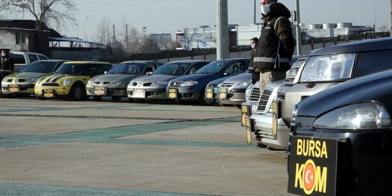 Bursa'da 10 milyon liralık 38 araca el kondu