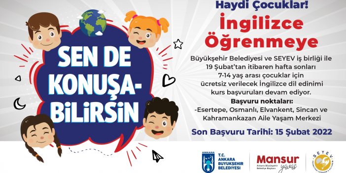 BAŞKENTLİ ÇOCUKLAR İNGİLİZCEYİ ABB’NİN EV SAHİPLİĞİNDE ÖĞRENECEK